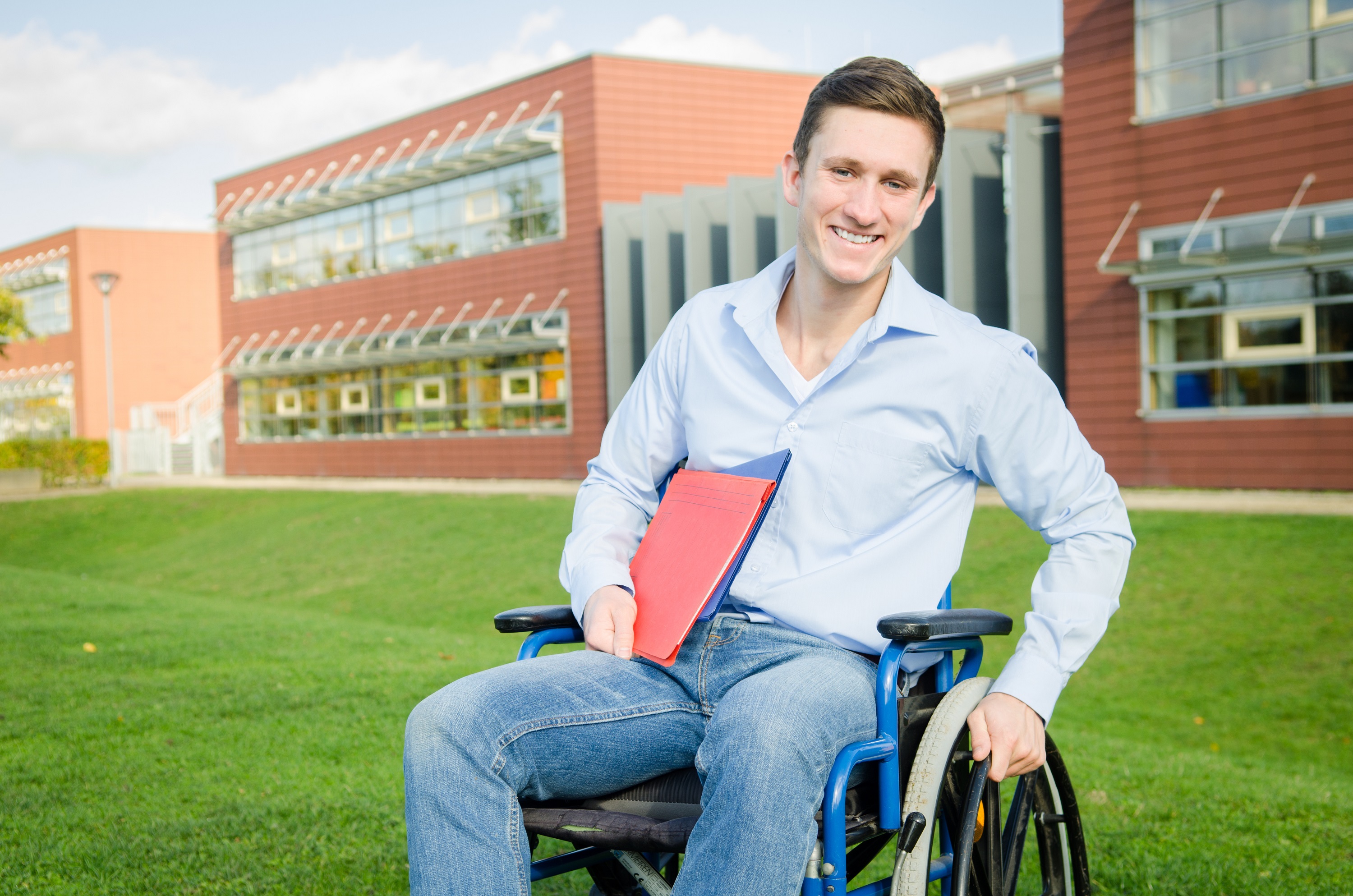 College student in wheelchair